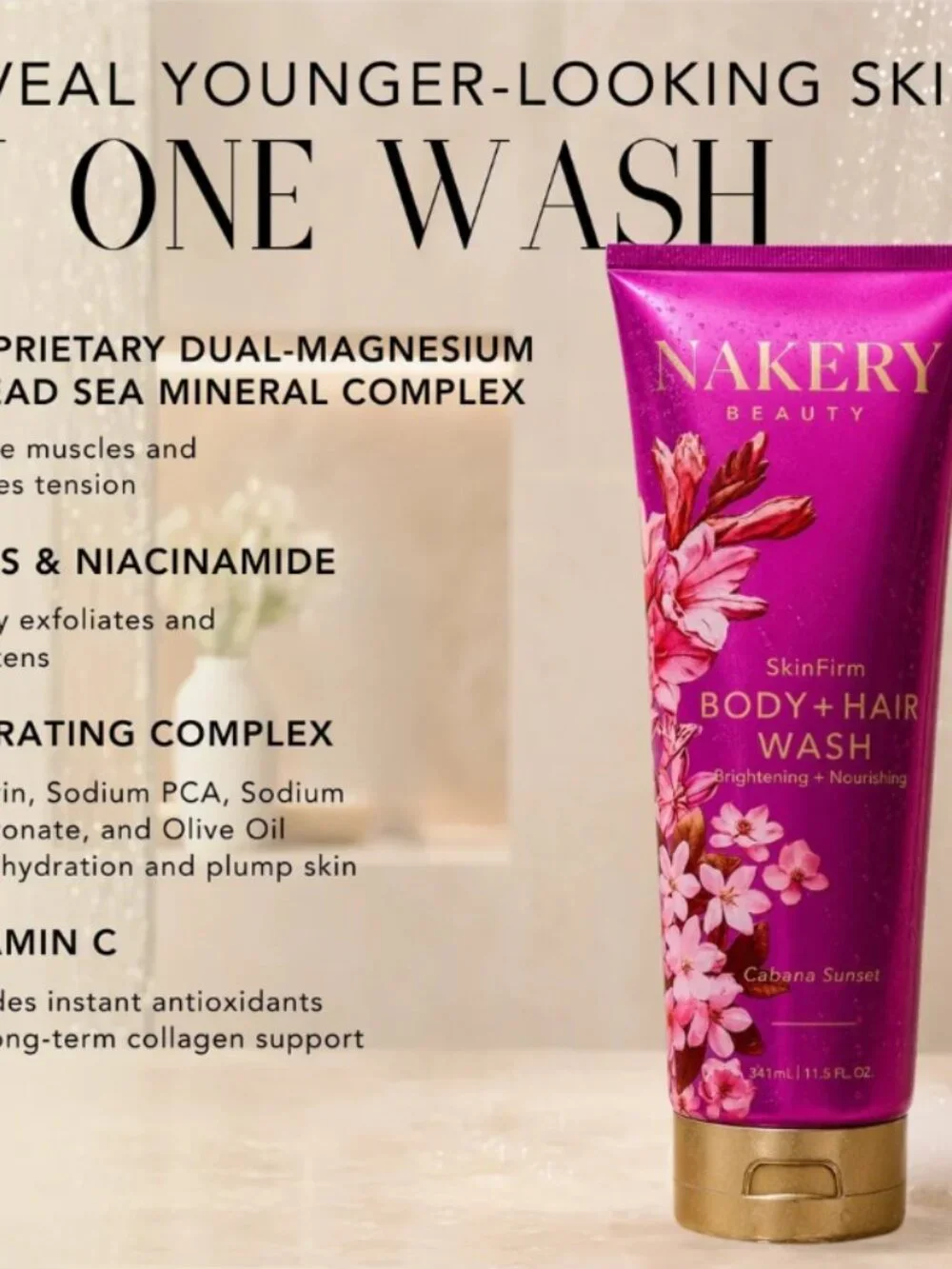 Nakery SkinFirm Body and Hair Wash Love in Bloom